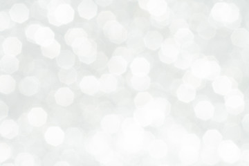 Silver sparkle glitter abstract bokeh background Christmas	