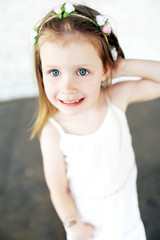 Portrait of cute beautiful little girl