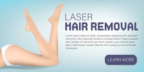 Silky Legs Skin Concept. Laser Hair Removal. Advertising Banner for Woman. Smooth Skin. Perfect Female Beauty Salon. Cosmetological Procedure.