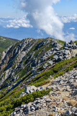 木曽駒ヶ岳山頂付近から見た馬ノ背