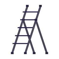 ladle contruction tool isolated symbol blue lines