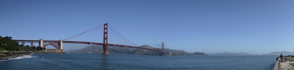 golden gate bridge in san francisco panorama