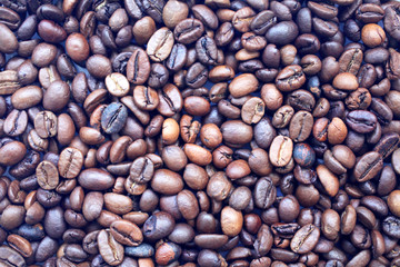 coffee beans on the table texture background