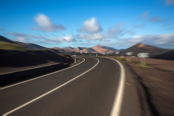 Big empty road in a mountains