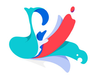 Splash colors painting