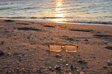 glass on the beach