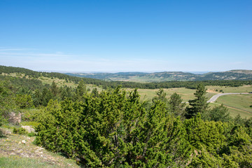 Naklejka premium Mountains of Valdelinares a day of Summer