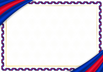 Border made with Cambodia national colors