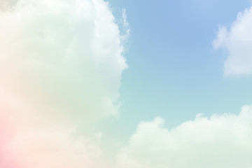 Obraz na płótnie Canvas cloud with sun pastel colour background