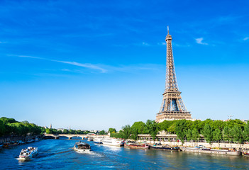 Naklejka na ściany i meble 世界遺産　パリのセーヌ河岸　エッフェル塔