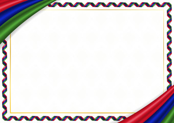 Border made with Gambia national colors