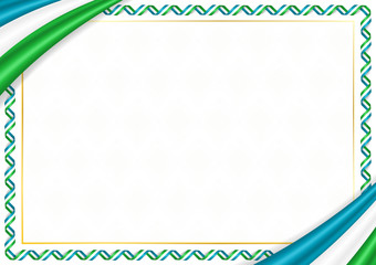 Border made with Uzbekistan national colors