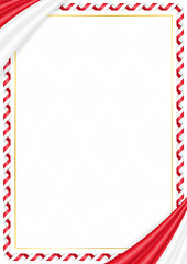 Obraz premium Border made with Singapore national colors