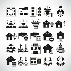 finance and fund management icons