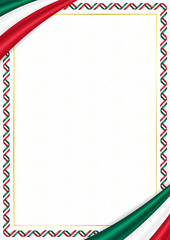 Border made with Mexico national colors