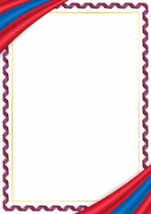 Border made with Mongolia national colors