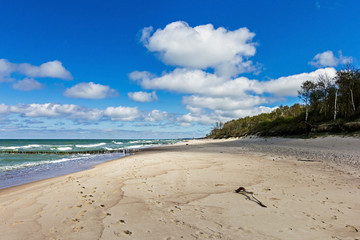 Sandy beach. Baltic sea. Curonian spit.
