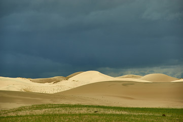 Fototapeta na wymiar Mongolia. Sands Mongol Els dunes