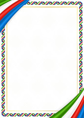 Border made with Equatorial Guinea national colors