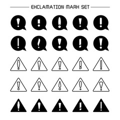 exclamation mark symbol and error set