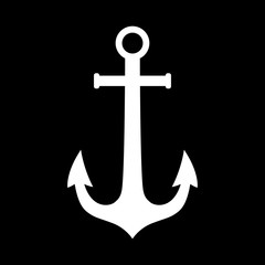 Anchor vector logo icon Nautical maritime sea ocean boat illustration symbol