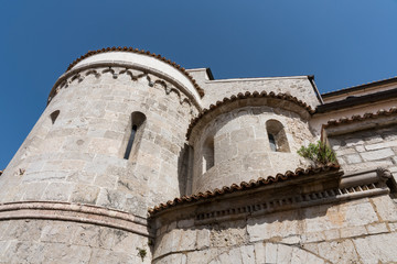 Fototapeta na wymiar detail of Cathedral of the Assumption of the Blessed Virgin Mary in Krk Town. Krk Island, Croatia