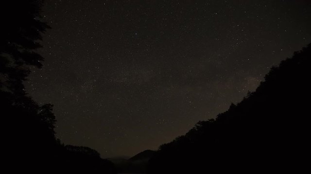 樽床ダムからの天の川