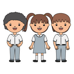 Fototapeta premium cute little students group characters