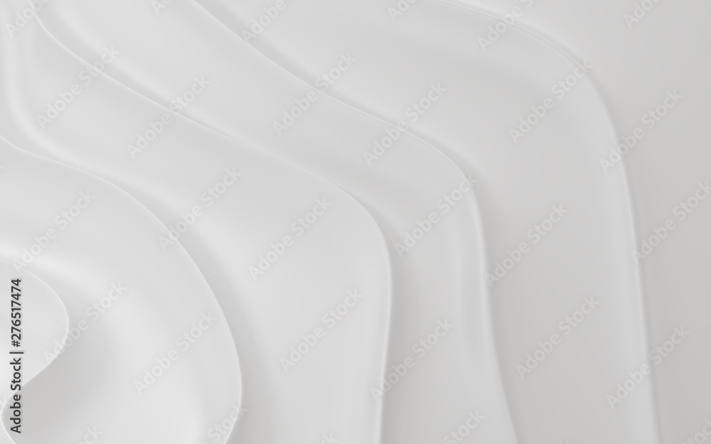 Poster abstract of smooth shape for architectural design, curve line ,white background with free form wave,