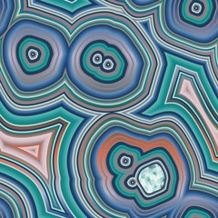 Infinite Agate Geode Seamless Repeat Vector Pattern Swatch.  Bands and crystal centers.  Abstract, natural, contours, raw, earth, stone, rock, mineral, nature, random, colorful.  Generative Art.  