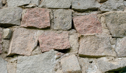 old stone wall of stones