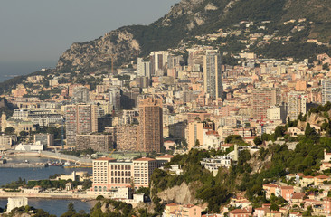 Fototapeta na wymiar Monaco and Beausoleil, Cote d'Azur of French Riviera
