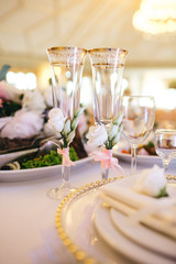 Beautiful dishes for celebration wedding