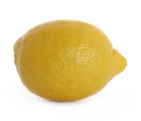 Yellow ripe lemon isolated on white background