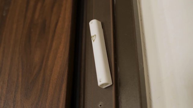 Pan on a Mezuzah on a door - Jewish door placement