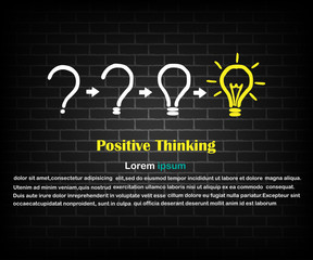 Concept think different or think positive.business idea.Vector EPS 10.