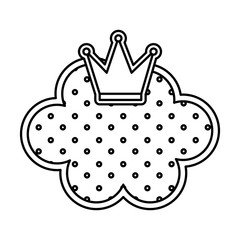 cute crown queen with cloud