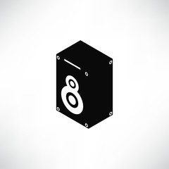 loudspeaker icon solid isometric design