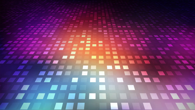 Colorful gradient abstract background. Square floor perspective. Colorful mosaic. Vector illustration.