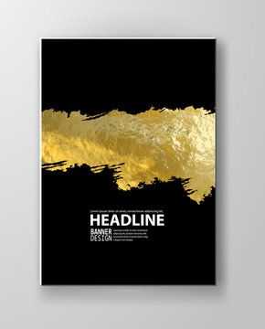 Vector Black and Gold Design Templates. Abstract vector illustration.