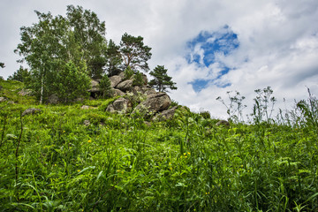 the view of the mountains in the Altai
