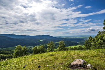 the view of the mountains in the Altai