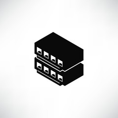 computer port icon solid isometric design