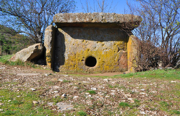 Tiled dolmen in the Caucasus. Russia, Gelendzhik