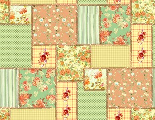 set of seamless patterns use to curtain, upholstery fabric and wear design