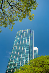 Fototapeta na wymiar Office buildings skyscraper in Asia