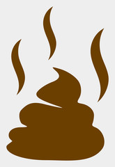 Shit smell raster pictogram. Illustration contains flat shit smell iconic symbol isolated on a white background.