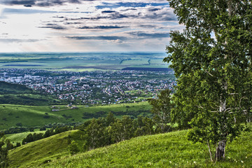 aerial view of rural landscape