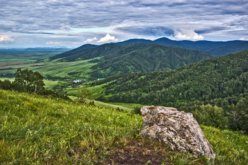 the view of the mountains in the Altai