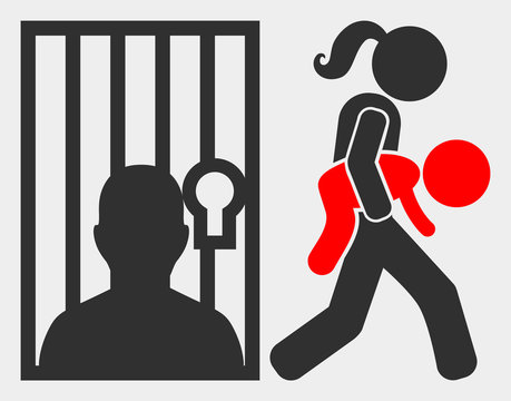 Juvenile justice v2 raster pictogram. Illustration contains flat juvenile justice v2 iconic symbol isolated on a white background.